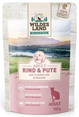 Wildes Land Wildes Land Cat Classic Adult Rind & Pute saszetka 100g