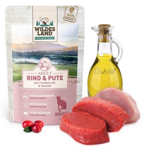 Wildes Land Wildes Land Cat Classic Adult Rind & Pute saszetka 100g