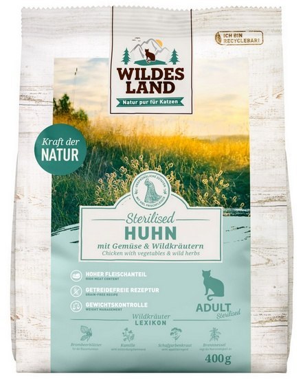 Wildes Land Wildes Land Cat Classic Adult Sterilised Huhn 400g Wildes Land Wildes Land Cat Classic Adult Sterilised Huhn 400g