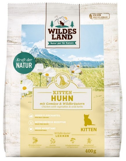 Wildes Land Wildes Land Cat Classic Kitten Huhn 400g