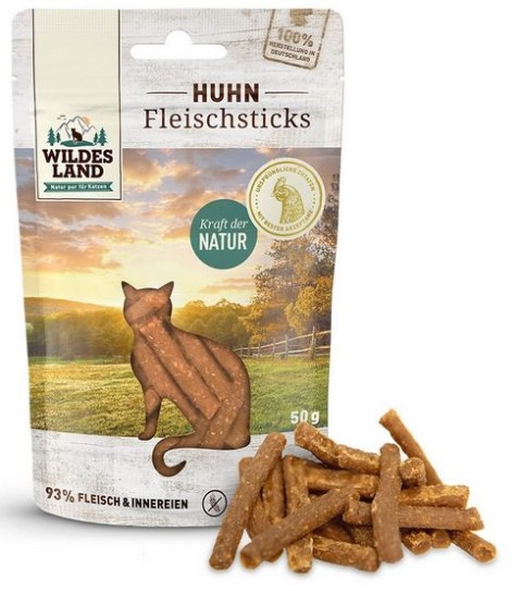 Wildes Land Wildes Land Cat Fleischsticks Huhn 50g Wildes Land Wildes Land Cat Fleischsticks Huhn 50g