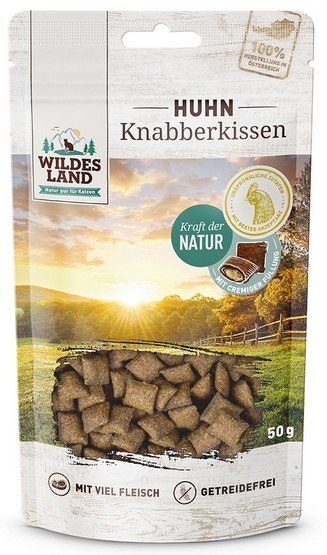 Wildes Land Wildes Land Cat Knabberkissen Huhn 50g Wildes Land Wildes Land Cat Knabberkissen Huhn 50g