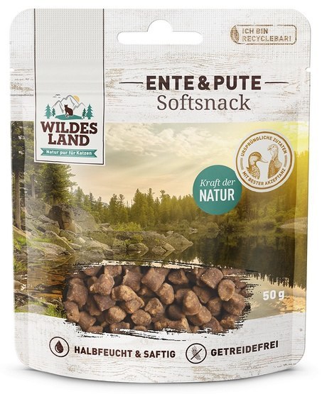 Wildes Land Wildes Land Cat Softsnack Ente & Pute 50g