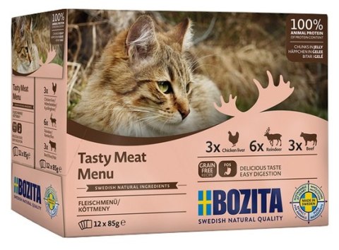 Bozita Bozita Cat Multibox z mięsem w galaretce saszetki 12x85g