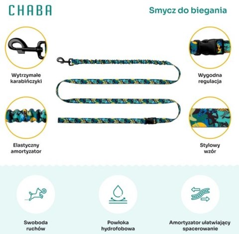 Chaba CHABA Smycz z amortyzatorem do biegania Story III L 25mm/280cm Carnival Chaba CHABA Smycz z amortyzatorem do biegania Story III L 25mm/280cm Carnival