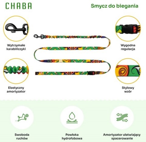 Chaba CHABA Smycz z amortyzatorem do biegania Story III M 25mm/280cm Jumbo Chaba CHABA Smycz z amortyzatorem do biegania Story III M 25mm/280cm Jumbo