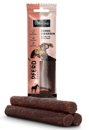 Chewies Chewies Hundezigarren Pferd & Hanf - konina & konopie 75g