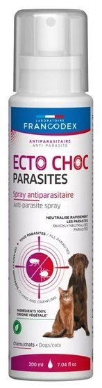 Francodex Francodex Ecto Choc Parasites Spray przeciwpasożytniczy dla psów i kotów 200ml