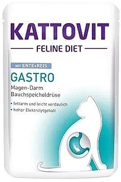 Kattovit Kattovit Feline Diet Gastro kaczka i ryż saszetka 85g