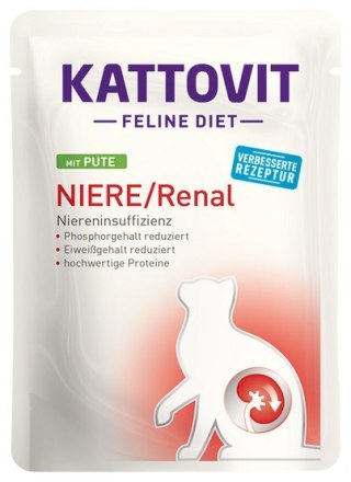 Kattovit Kattovit Feline Diet Niere/Renal indyk saszetka 85g