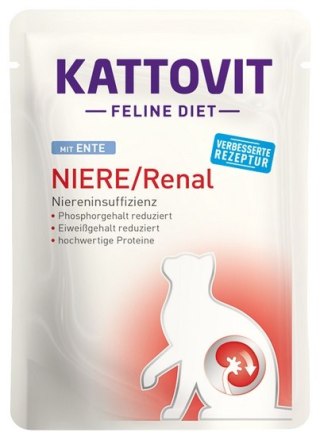 Kattovit Kattovit Feline Diet Niere/Renal kaczka saszetka 85g