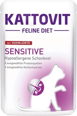 Kattovit Kattovit Feline Diet Sensitive kurczak i kaczka saszetka 85g