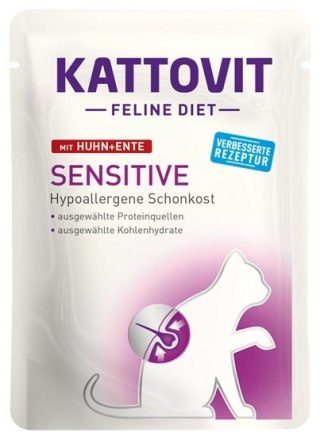 Kattovit Kattovit Feline Diet Sensitive kurczak i kaczka saszetka 85g