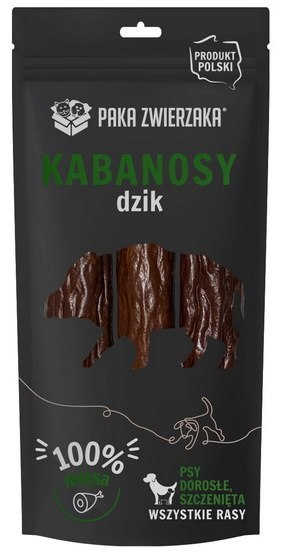 Paka Zwierzaka Paka Zwierzaka Kabanosy Dzik 3szt 80g