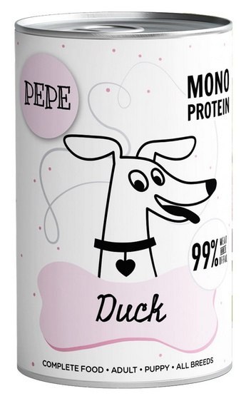 Paka Zwierzaka Paka Zwierzaka PEPE Duck (kaczka) puszka 400g