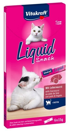 Vitakraft Vitakraft Cat Liquid-Snack z Wątróbka i biotyna 6x15g [58066]