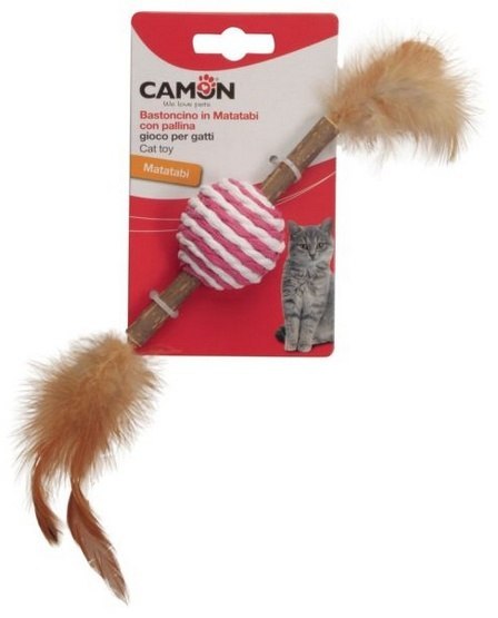 Camon Camon Cat Toy Matatabi z kulą i piórkami