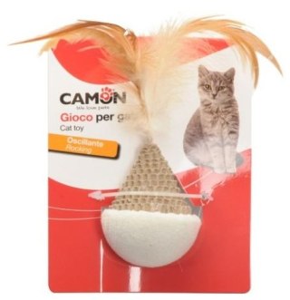 Camon Camon Cat Toy Półkul z piórkami 12cm