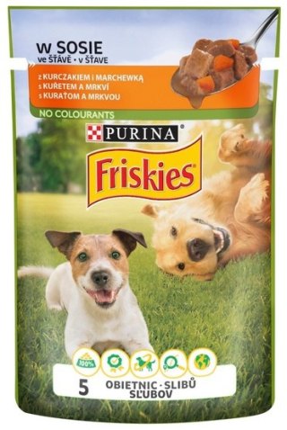 Friskies Friskies Dog Adult Kurczak i marchewka w sosie saszetka 85g