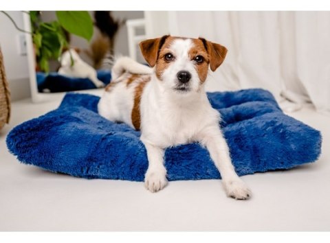 MIMIKO Pets MIMIKO Pets Legowisko Shaggy prostokątne L 65x45cm chabrowe