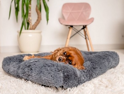 MIMIKO Pets MIMIKO Pets Legowisko Shaggy prostokątne L 65x45cm grafitowe MIMIKO Pets MIMIKO Pets Legowisko Shaggy prostokątne L 65x45cm grafitowe