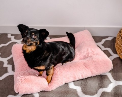 MIMIKO Pets MIMIKO Pets Legowisko Shaggy prostokątne L 65x45cm różowe