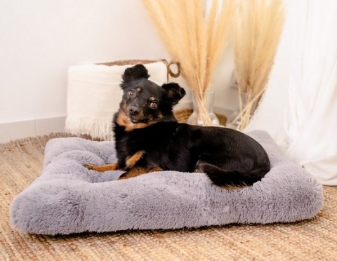MIMIKO Pets MIMIKO Pets Legowisko Shaggy prostokątne L 65x45cm szare