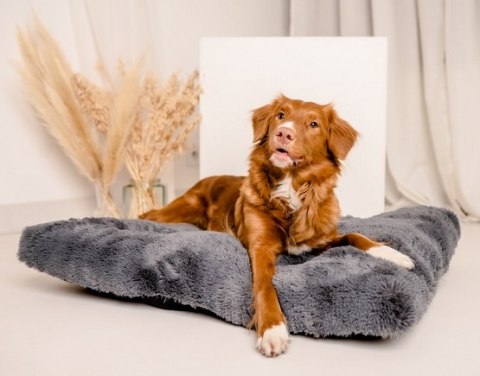 MIMIKO Pets MIMIKO Pets Legowisko Shaggy prostokątne XL 85x65cm grafitowe MIMIKO Pets MIMIKO Pets Legowisko Shaggy prostokątne XL 85x65cm grafitowe