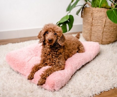 MIMIKO Pets MIMIKO Pets Legowisko Shaggy prostokątne XL 85x65cm różowe MIMIKO Pets MIMIKO Pets Legowisko Shaggy prostokątne XL 85x65cm różowe