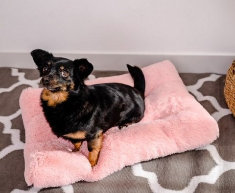 MIMIKO Pets MIMIKO Pets Legowisko Shaggy prostokątne XL 85x65cm różowe MIMIKO Pets MIMIKO Pets Legowisko Shaggy prostokątne XL 85x65cm różowe