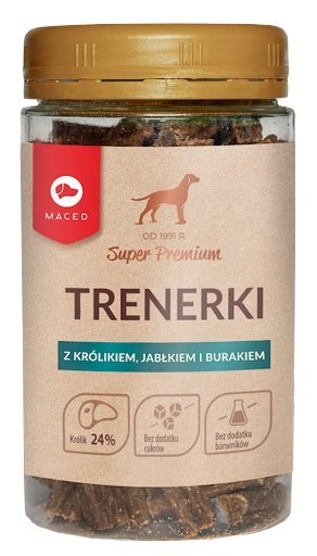 Maced Maced Super Premium Trenerki Królik, jabłko i burak 150g