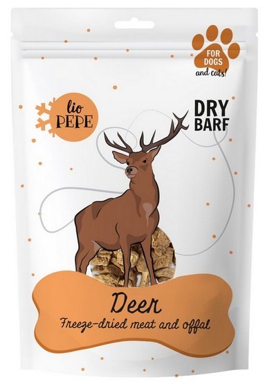 Paka Zwierzaka Lio PEPE Przysmak Deer (mięso jelenia) 60g Paka Zwierzaka Lio PEPE Przysmak Deer (mięso jelenia) 60g