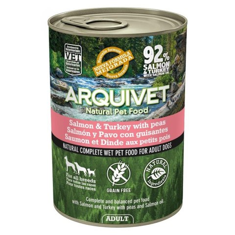 Arquivet ARQUIVET MOKRA KARMA DLA PSA Z łososiem i indykiem 12x400G