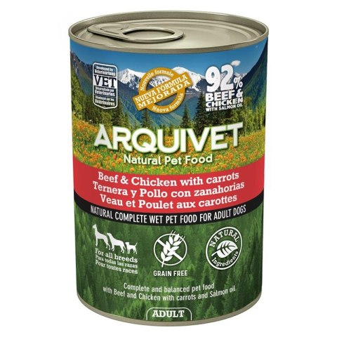 Arquivet ARQUIVET MOKRA KARMA DLA PSA Z wołowiną i kurczakiem 12x400G Arquivet ARQUIVET MOKRA KARMA DLA PSA Z wołowiną i kurczakiem 12x400G
