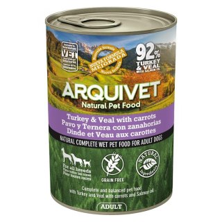 Arquivet Arquivet mokra karma dla psa z indykiem i cielęciną 12x400g