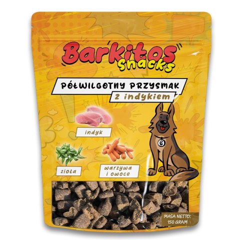 Barkitos BARKITOS SNACKS Półwilgotny przysmak dla psów indyk 150g