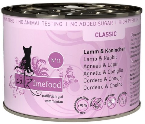 Catz Finefood Catz Finefood Classic N.11 Jagnięcina i Królik puszka 200g