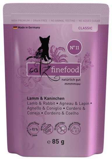 Catz Finefood Catz Finefood Classic N.11 Jagnięcina i Królik saszetka 85g