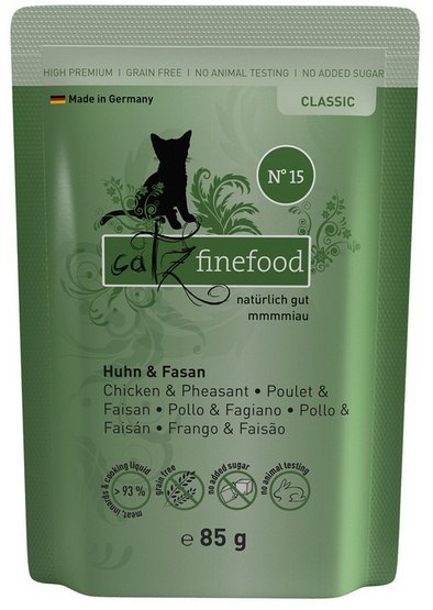 Catz Finefood Catz Finefood Classic N.15 Kurczak i Bażant saszetka 85g Catz Finefood Catz Finefood Classic N.15 Kurczak i Bażant saszetka 85g