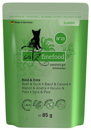 Catz Finefood Catz Finefood Classic N.23 Wołowina i Kaczka saszetka 85g