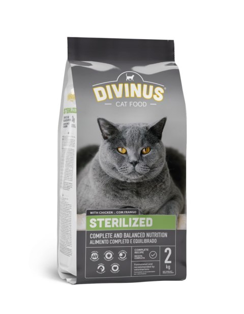 Divinus Divinus Cat Sterilized dla kotów sterylizowanych 2kg Divinus Divinus Cat Sterilized dla kotów sterylizowanych 2kg