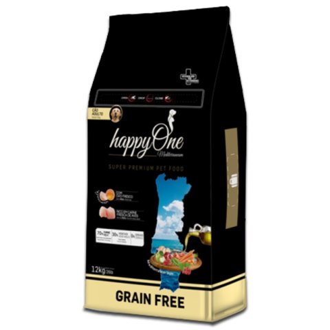 HappyOne Meditteraneum HappyOne Grain-Free Mediterraneum Adult dla psów dorosłych Super Premium 12Kg