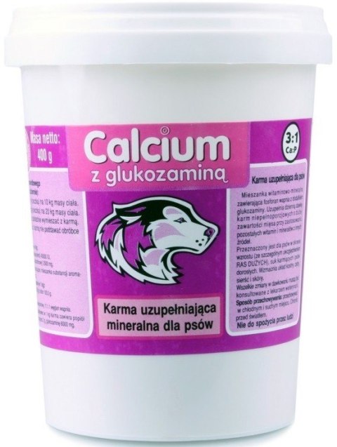 Medivet Calcium Preparat witaminowy fioletowy z glukozaminą dla psa 400g