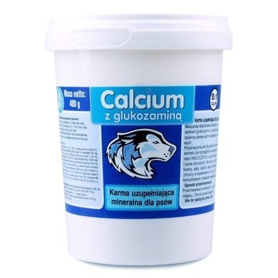 Medivet Calcium Preparat witaminowy niebieski z glukozaminą dla psa 400g