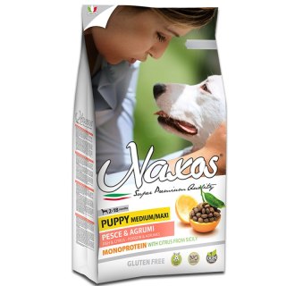 Naxos Naxos Puppy Medium/Maxi Ryba Karma Bezglutenowa i Monobiałkowa dla psów ras średnich i dużych 12kg