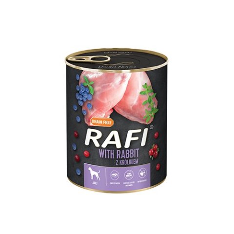 Rafi Rafi z królikiem, borówką i żurawiną 800 g Rafi Rafi z królikiem, borówką i żurawiną 800 g