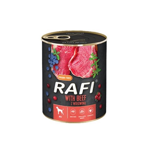 Rafi Rafi z wołowiną, borówką i żurawiną 800 g Rafi Rafi z wołowiną, borówką i żurawiną 800 g