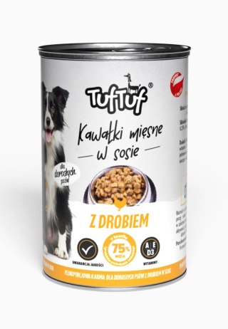 Tuf Tuf TUF TUF Kawałki mięsne z drobiem dla psa 1250g