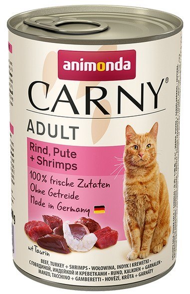 Animonda Carny Animonda Carny Adult Wołowina, Indyk + Krewetki puszka 400g