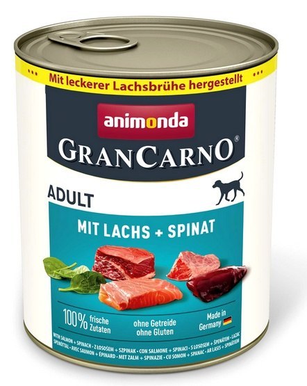 Animonda GranCarno Animonda GranCarno Original Adult Lachs Spinat Łosoś + Szpinak puszka 800g